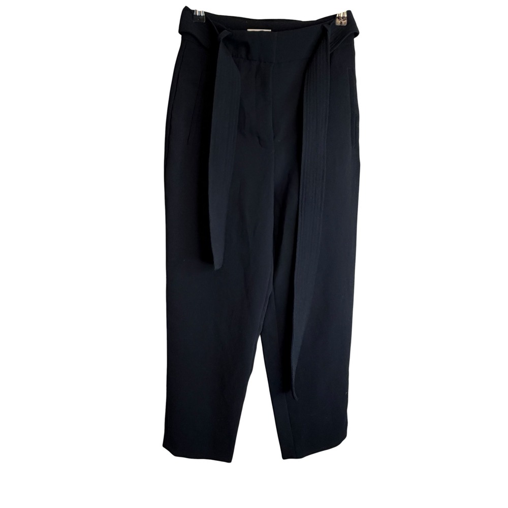 Aritzia Wilfred Black High Waisted Tie Belt Dress Pants Trousers Size 2